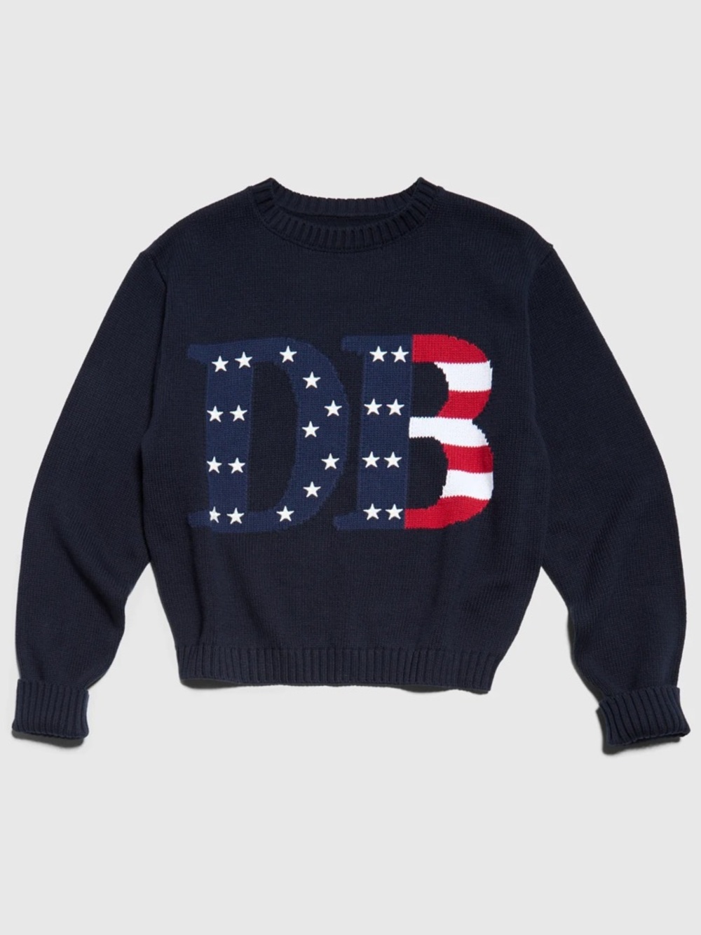 Dairy Boy American Flag Sweater, Blue - XL
